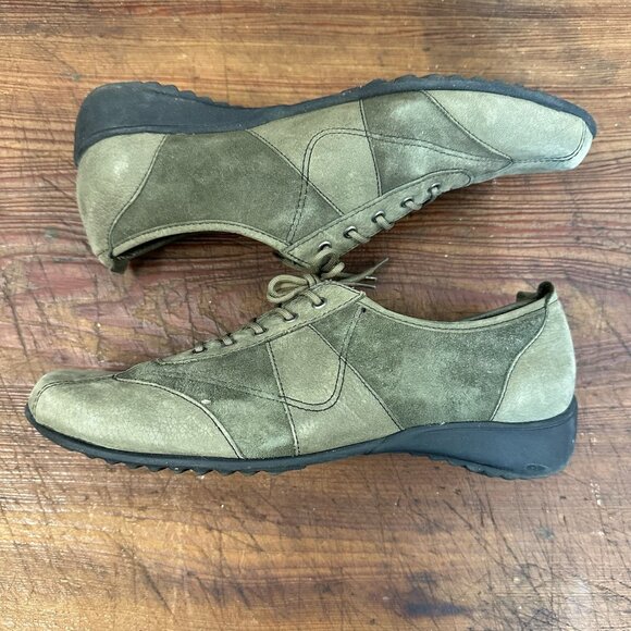 Munro American Women Olive Lace Up Leather Comfort Shoes 7 - Picture 6 of 12